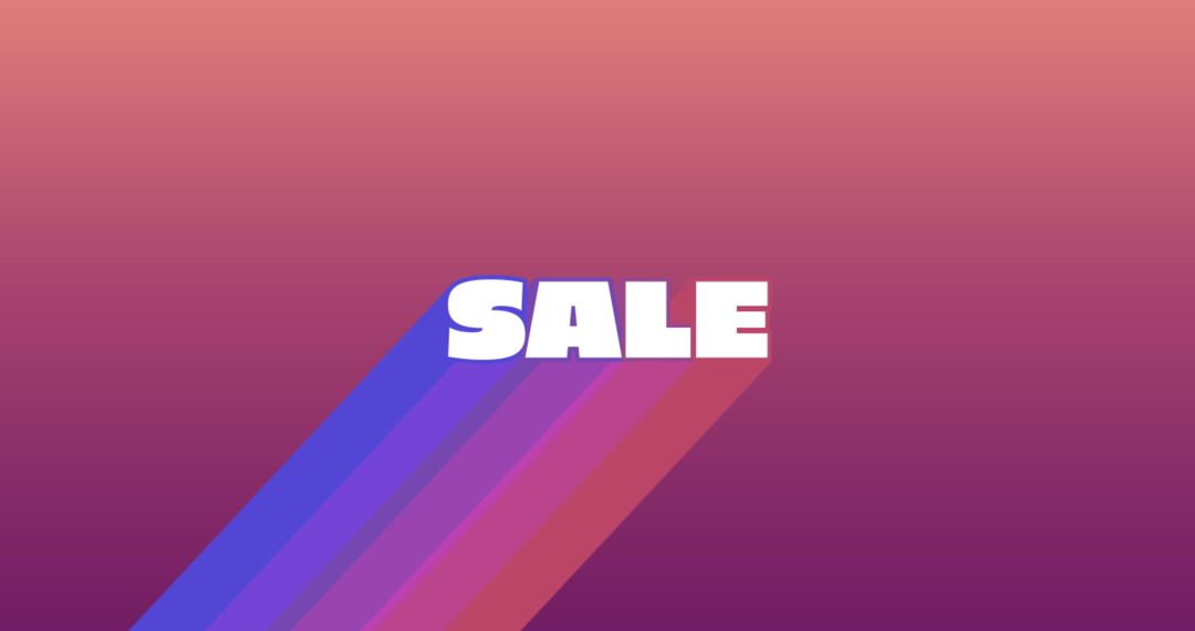 Dynamic Sale Text on Colorful Gradient Background