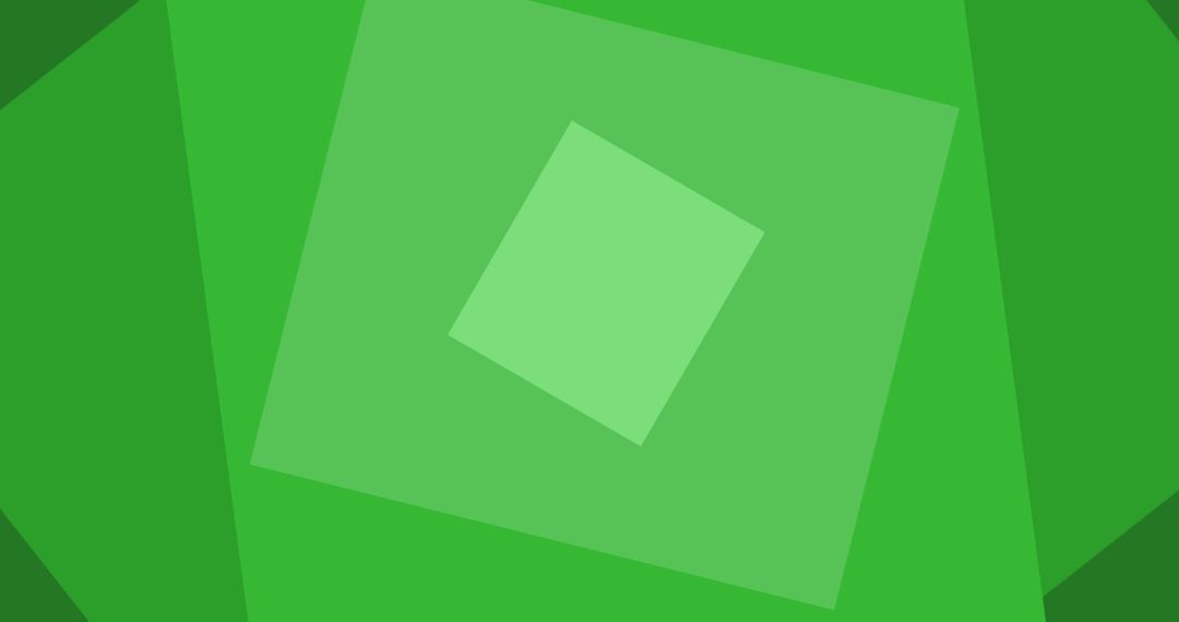 Dynamic Green Squares on White Background