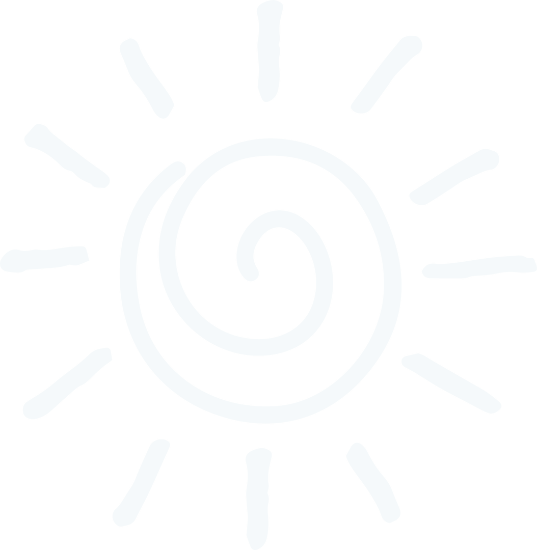 Abstract Spiral Sun Symbol with Transparent Background