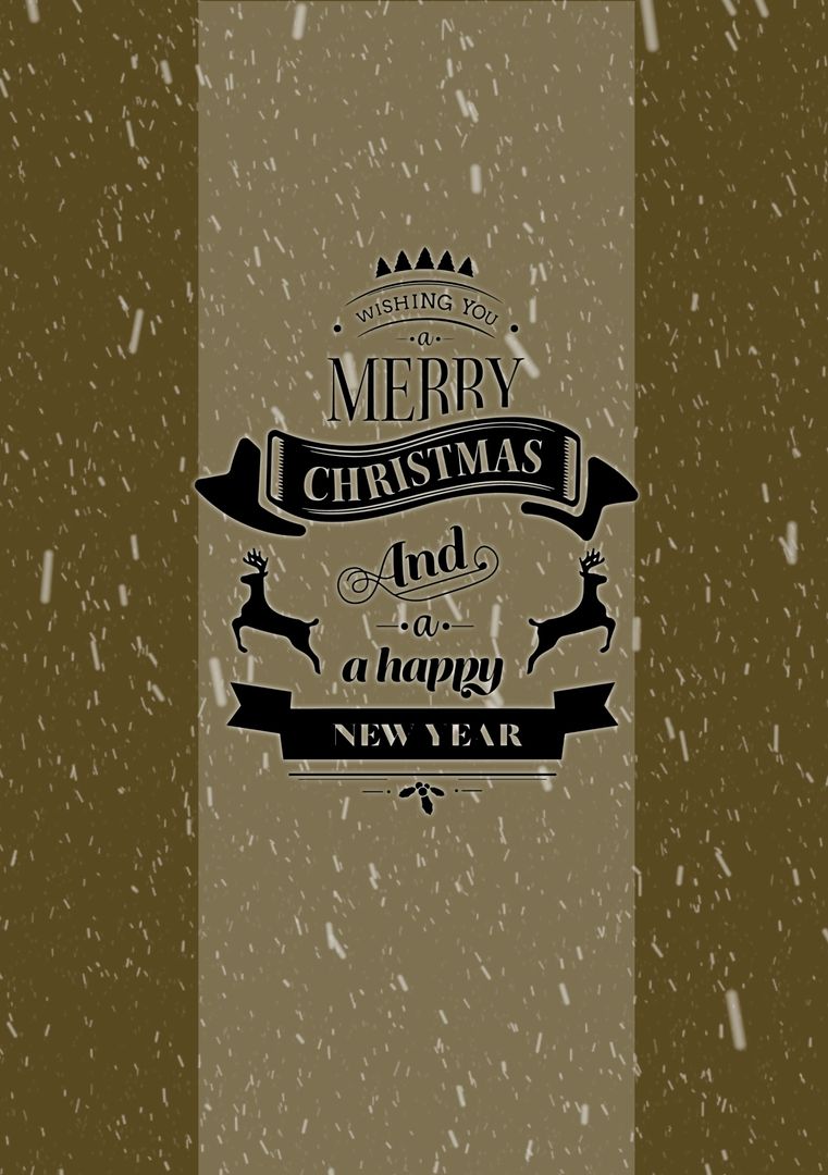 Festive Christmas Greeting with Snowy Background and Typography