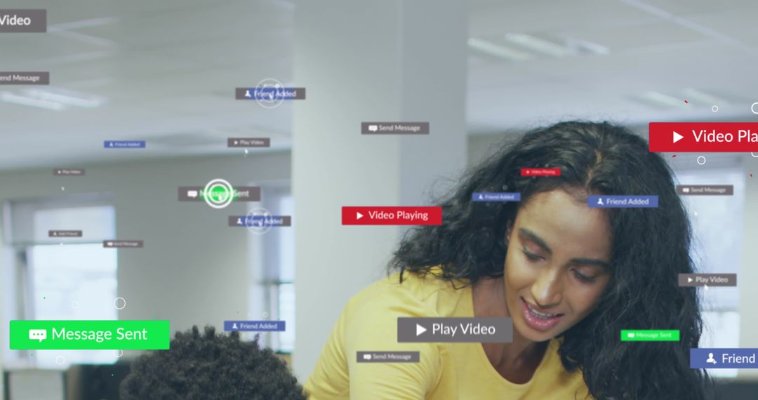 Dynamic Business Interaction with Social Media Icons Overlay