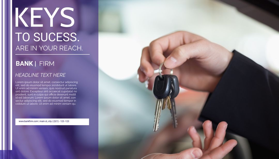 Hand Holding Key Symbolizing Achievement and Success