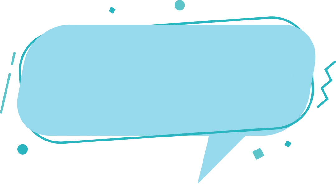 Blue Speech Bubble on Transparent Background for Engaging Text