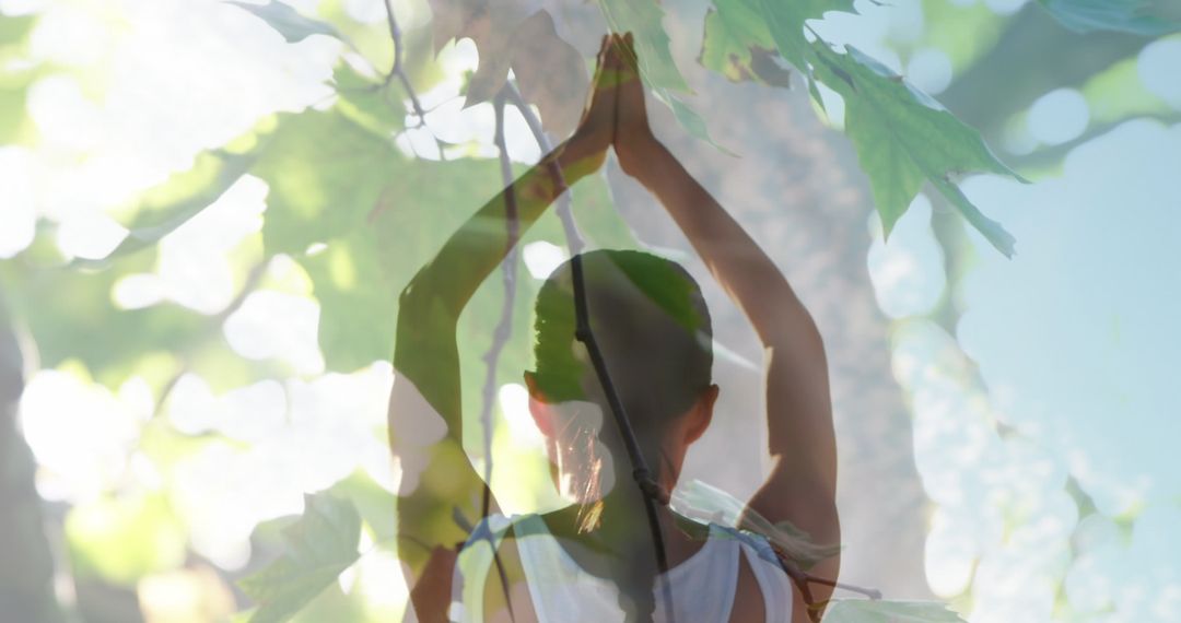 Calm Meditation in Nature with Double Exposure Effect