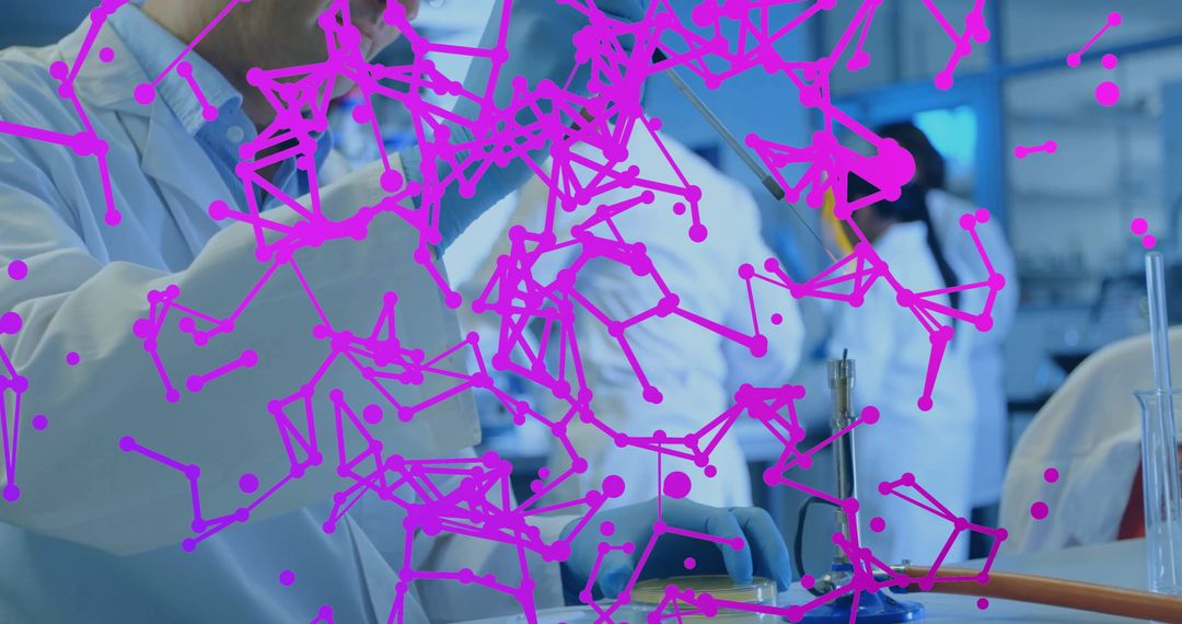 Innovative Scientist Exploring Lab Technology and Data Connections