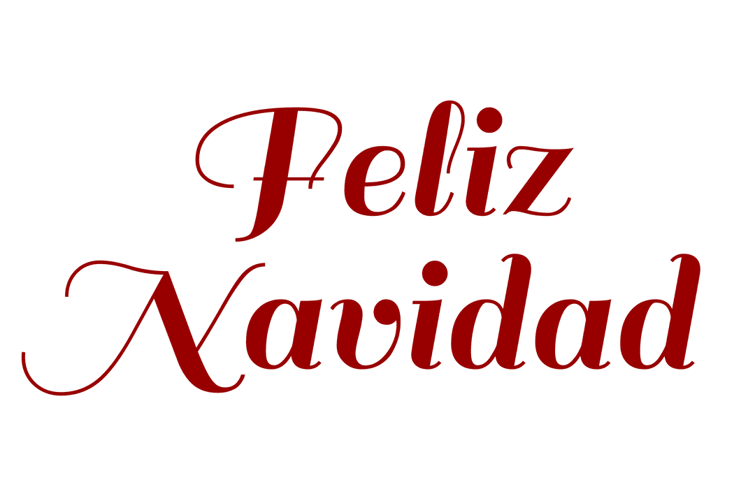 Feliz Navidad Text on Transparent Background Celebrating Christmas