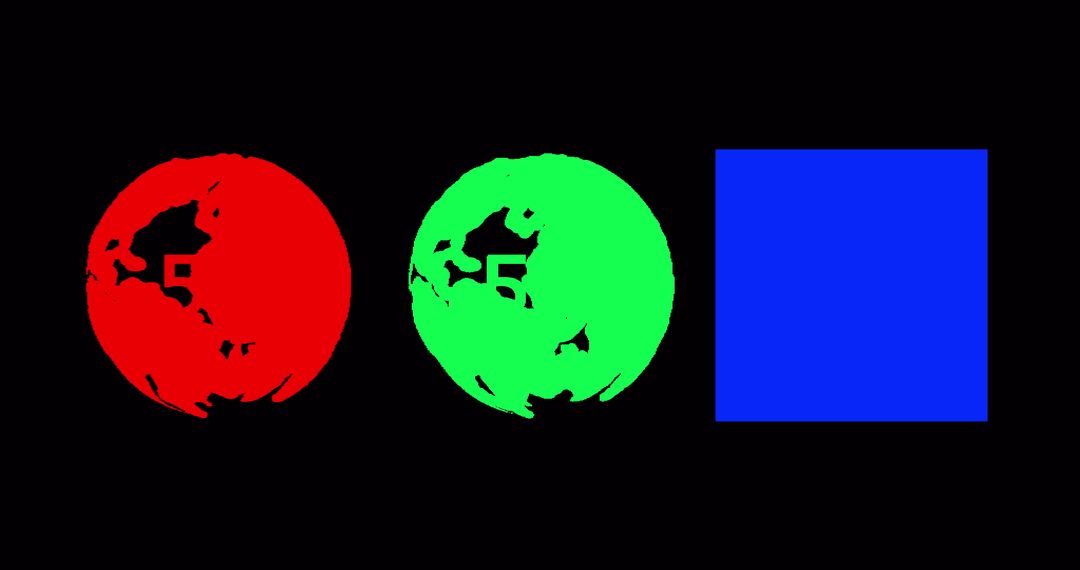 Digital Connectivity Concept with Globes and Blue Square