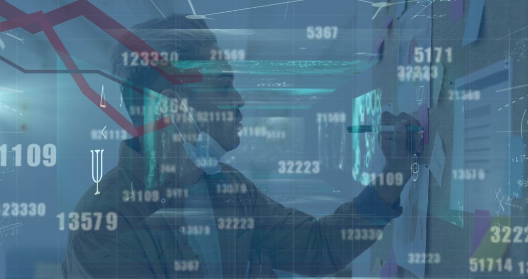 Business Analyst Reviewing Financial Data on Digital Interface