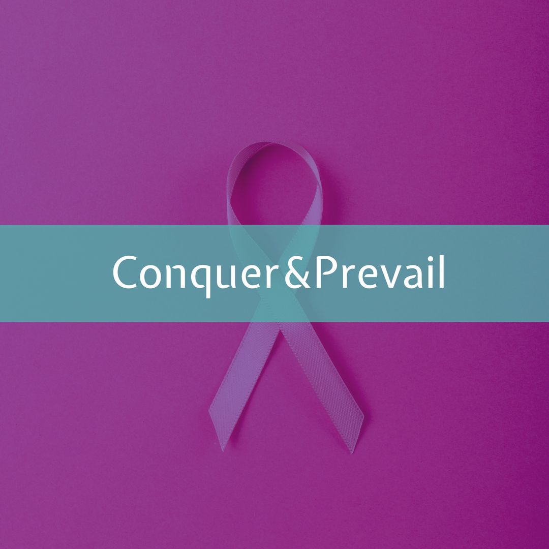 Inspirational Cancer Awareness Message with Pink Ribbon