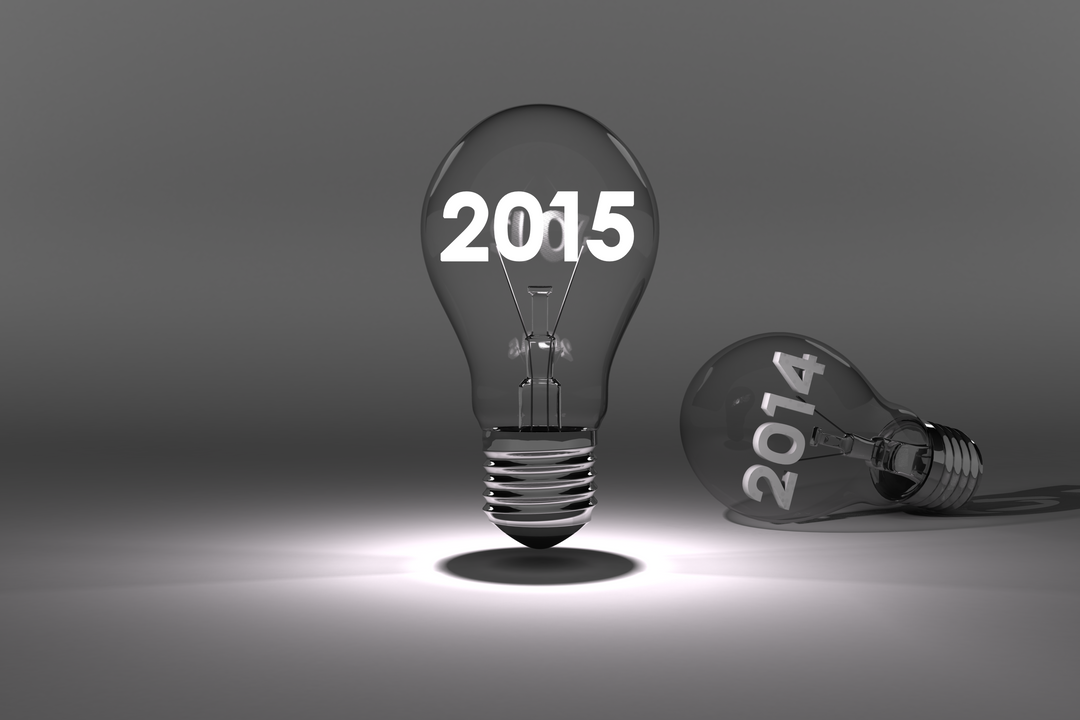 Transparent 2015 Light Bulb Illustration Celebrating New Year - Download Free Stock Images Pikwizard.com