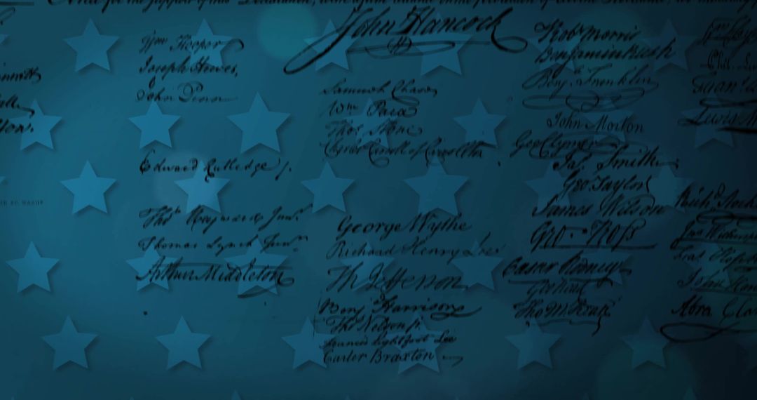 American Flag Stars and Declaration of Independence