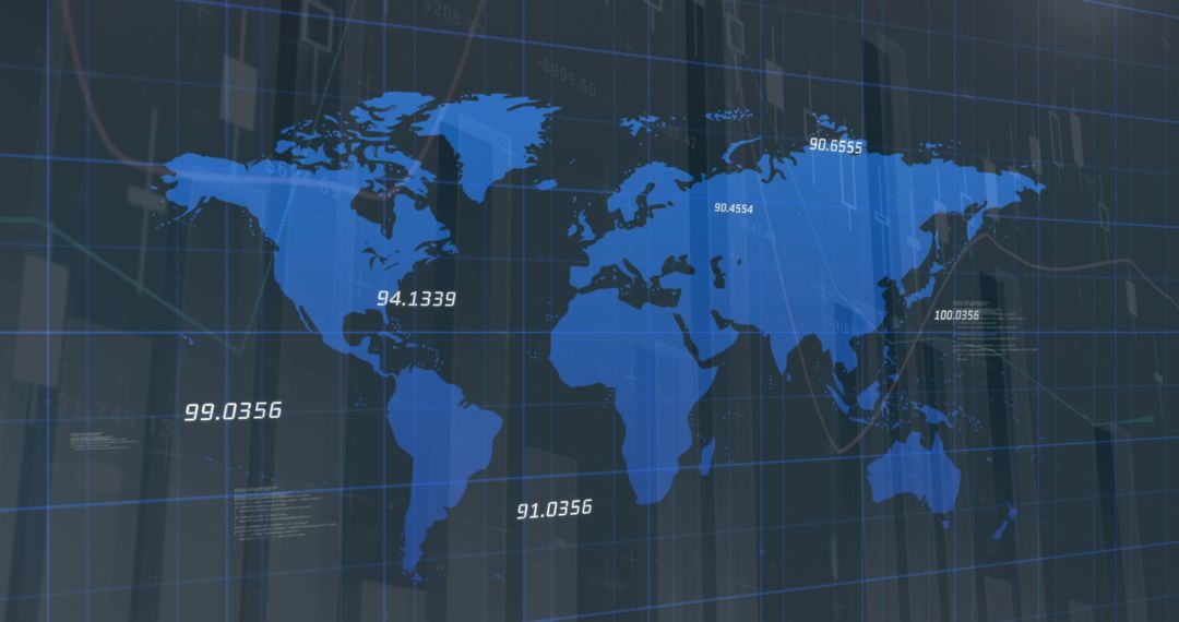 Financial Data Projection on Global World Map