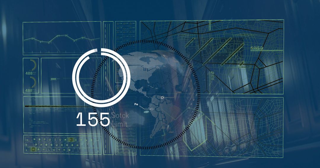 Futuristic Holographic Interface with Digital World Visualization