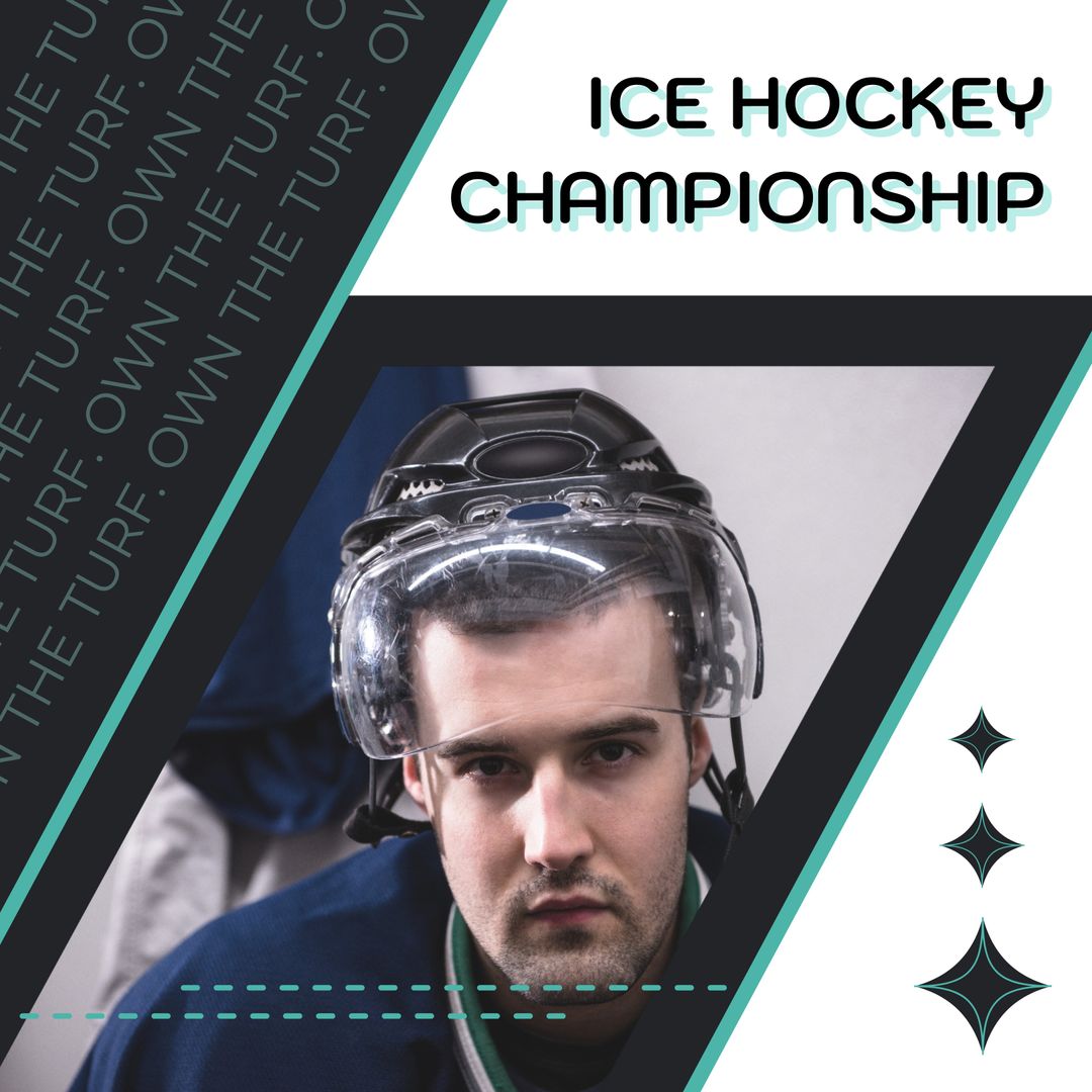 Ice Hockey Championship Promo with Focused Player