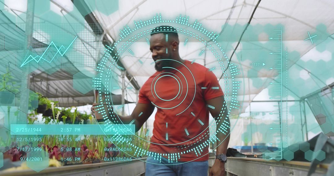 Inspecting greenhouse seedlings using smartphone AR HUD for smart farming and agritech