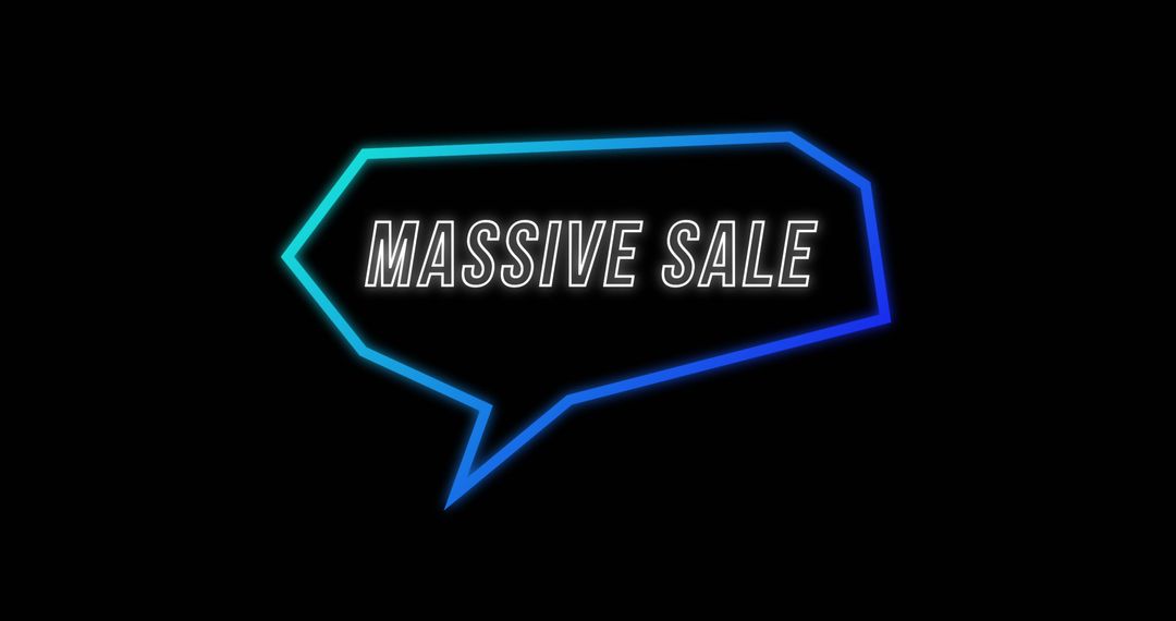 Neon Text for Massive Sale in Modern Style - Free Images, Stock Photos and Pictures on Pikwizard.com