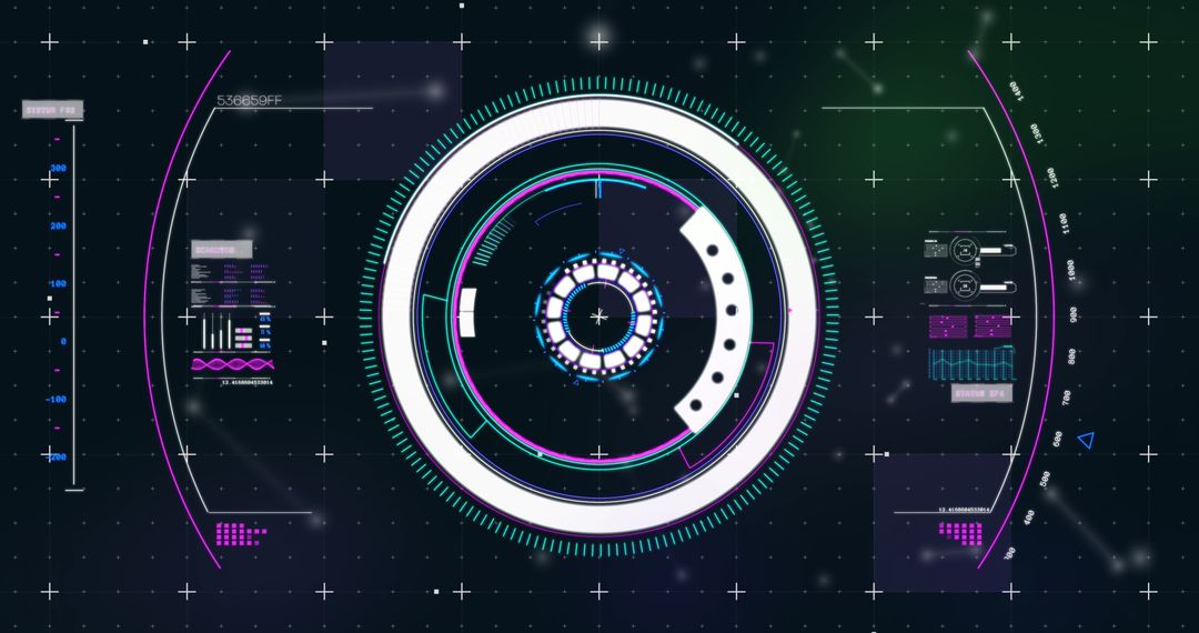 Futuristic Digital Data Scanning and Analysis Interface