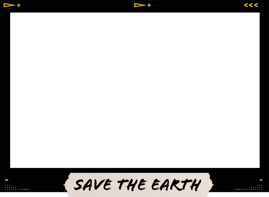Transparent Teal Overlay with Eco-Friendly Save the Earth Banner