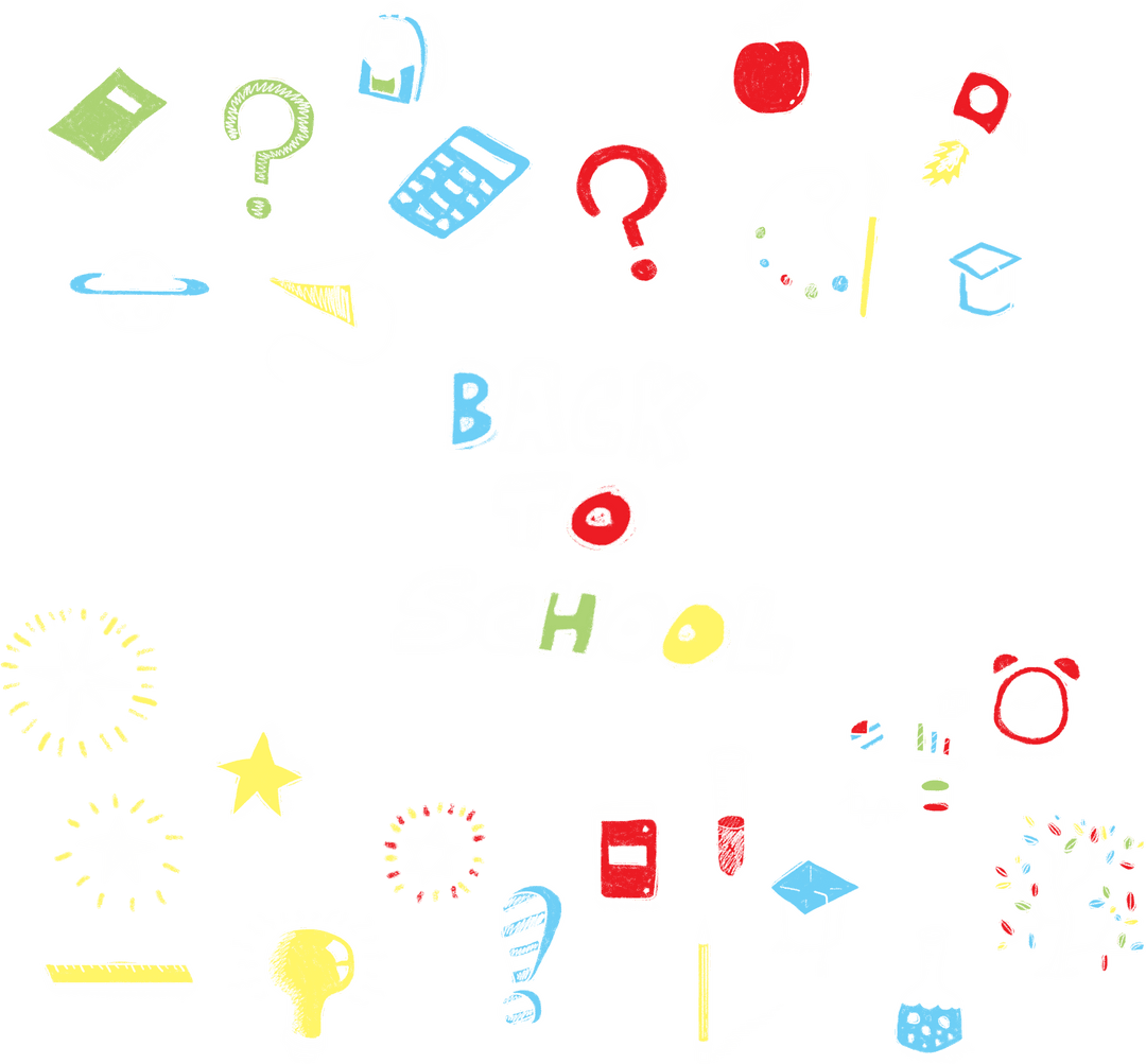 Playful Transparent School Themed Sketch with Doodles