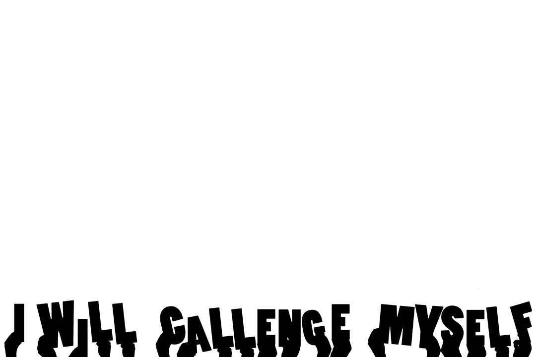 Empowering Motivational Hands 'I Will Challenge Myself' Transparent PNG