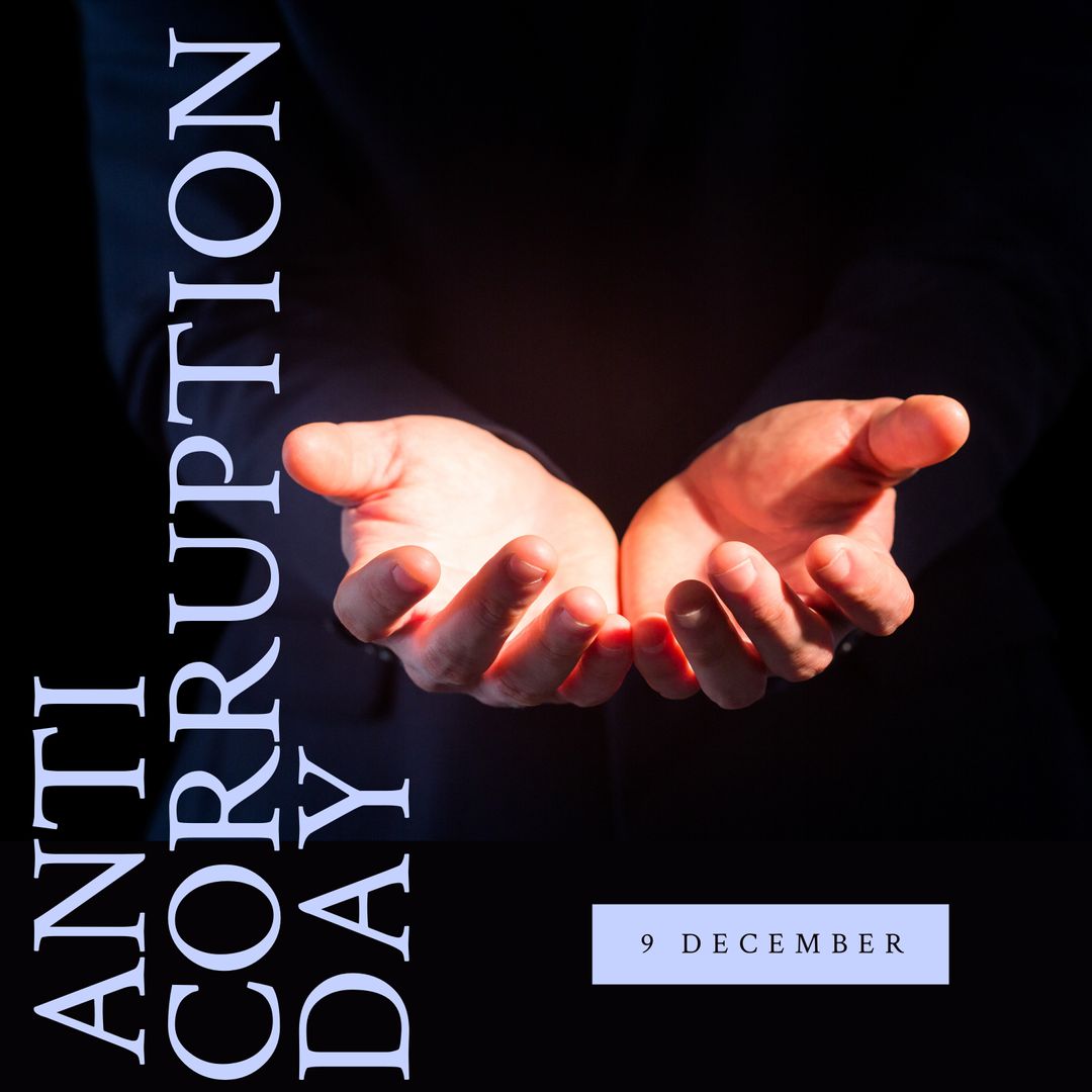 International Anti-Corruption Day Concept Hands Open