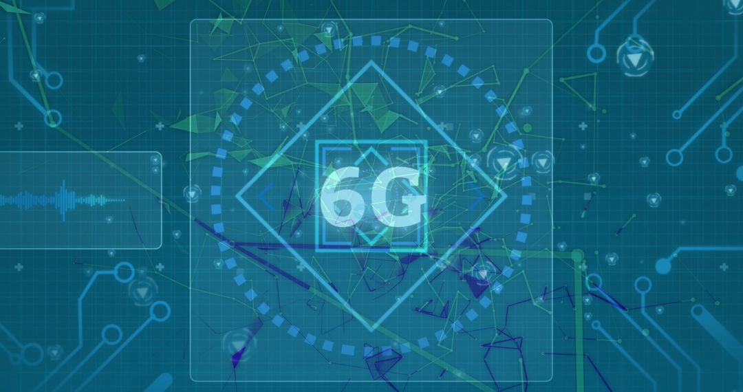 Futuristic 6G Technology Digital Interface Concept