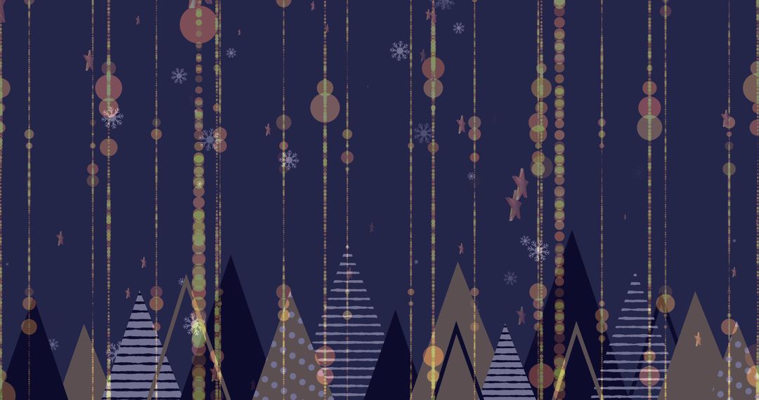 Abstract Christmas Tree and Starry Background