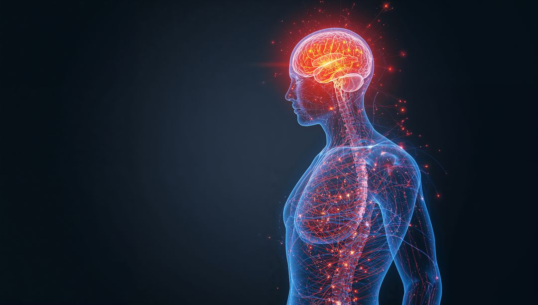 Complex Neural Network in Translucent Human Figure