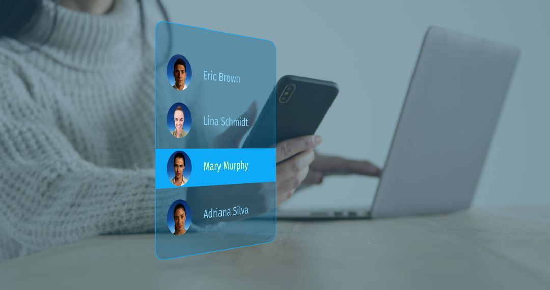 Digital Interface with Social Media User Profiles