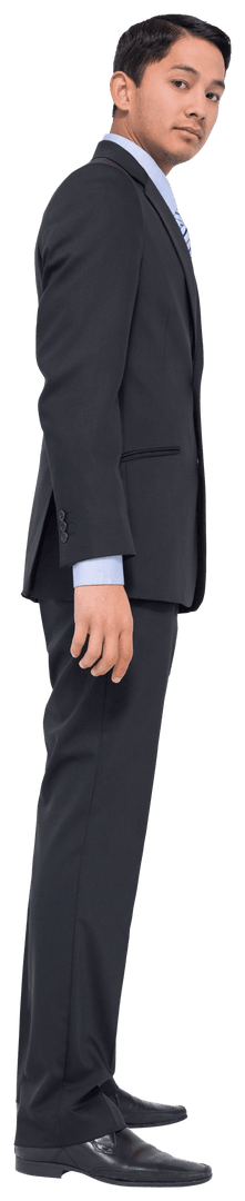 Business Professional Standing Attire on Transparent Background