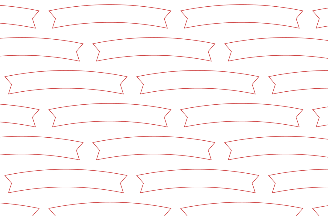 Seamless Red Outline Pattern on Transparent Background Illustration