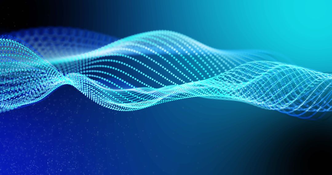 Flowing Digital Blue Mesh on Gradient Background