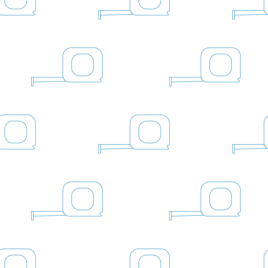 Seamless Transparent Pattern of Blue Measuring Tapes