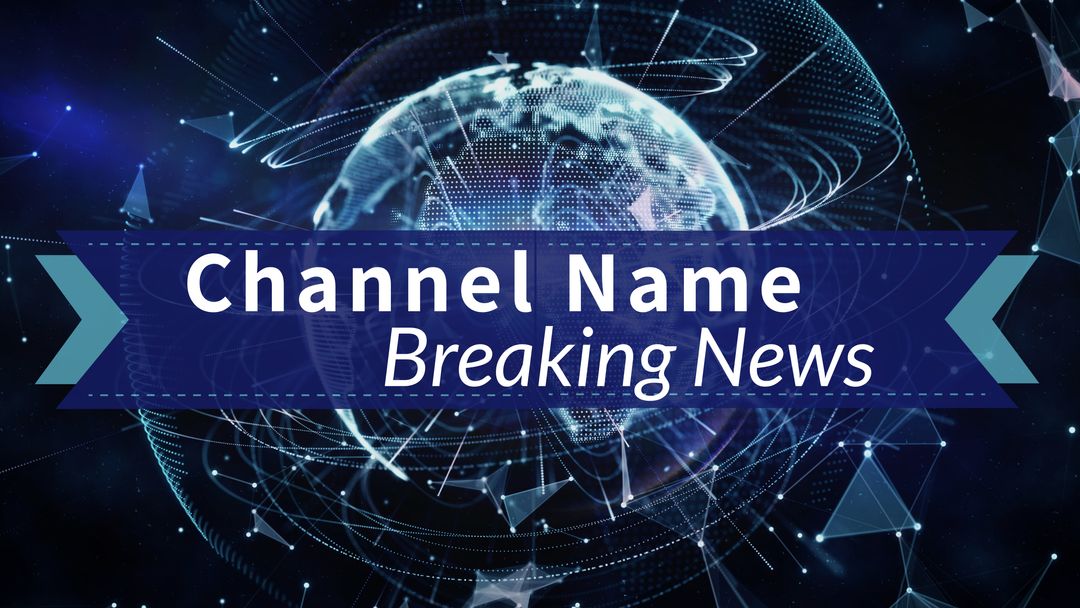 Digital World News Broadcaster Presentation Background Template