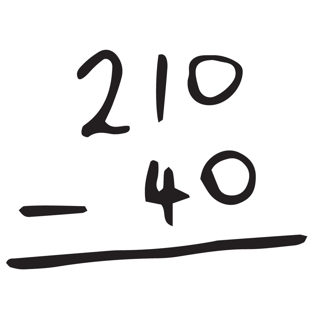 Transparent Vector Illustration of Subtraction