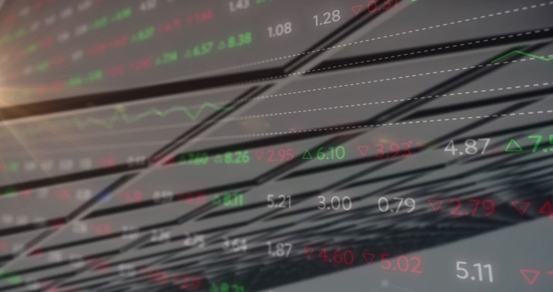 Abstract Stock Market Simulated Digital Display