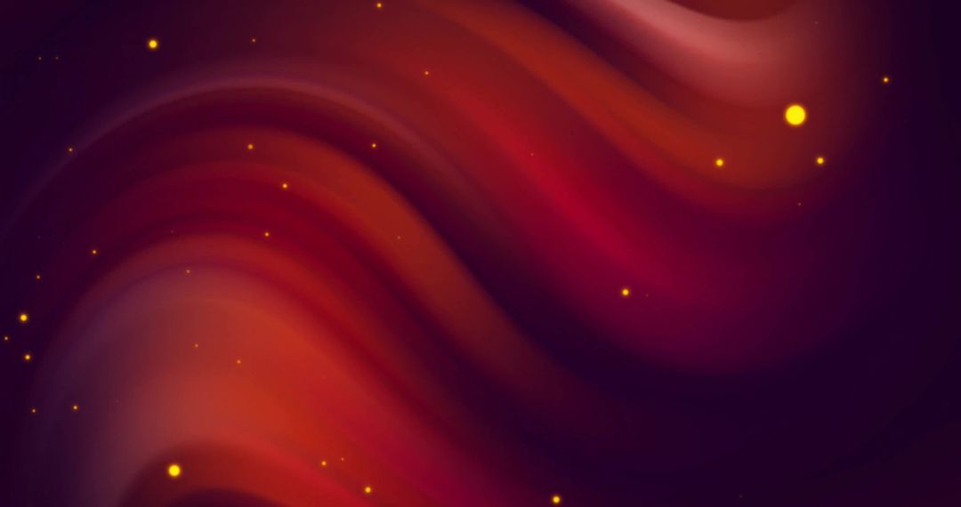 Abstract Red and Yellow Wave Pattern with Digital Elements