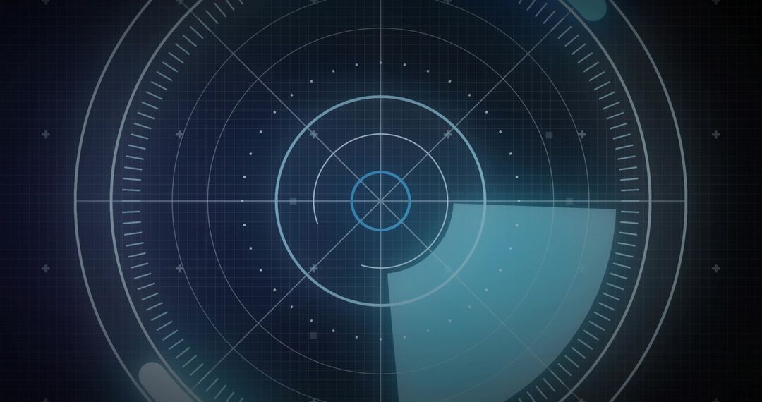 Tactical Radar HUD Scanning Interface with Rotating Sweep and Neon Grid