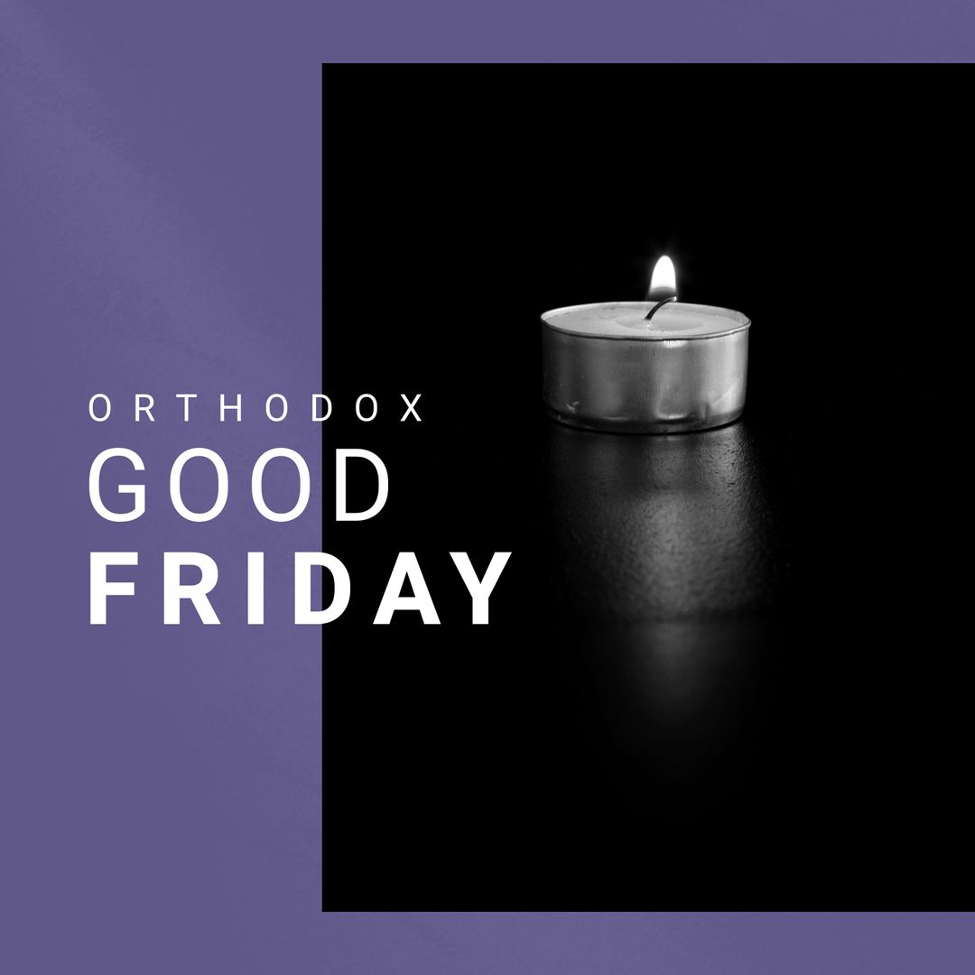 Orthodox Good Friday Candle with Reflections