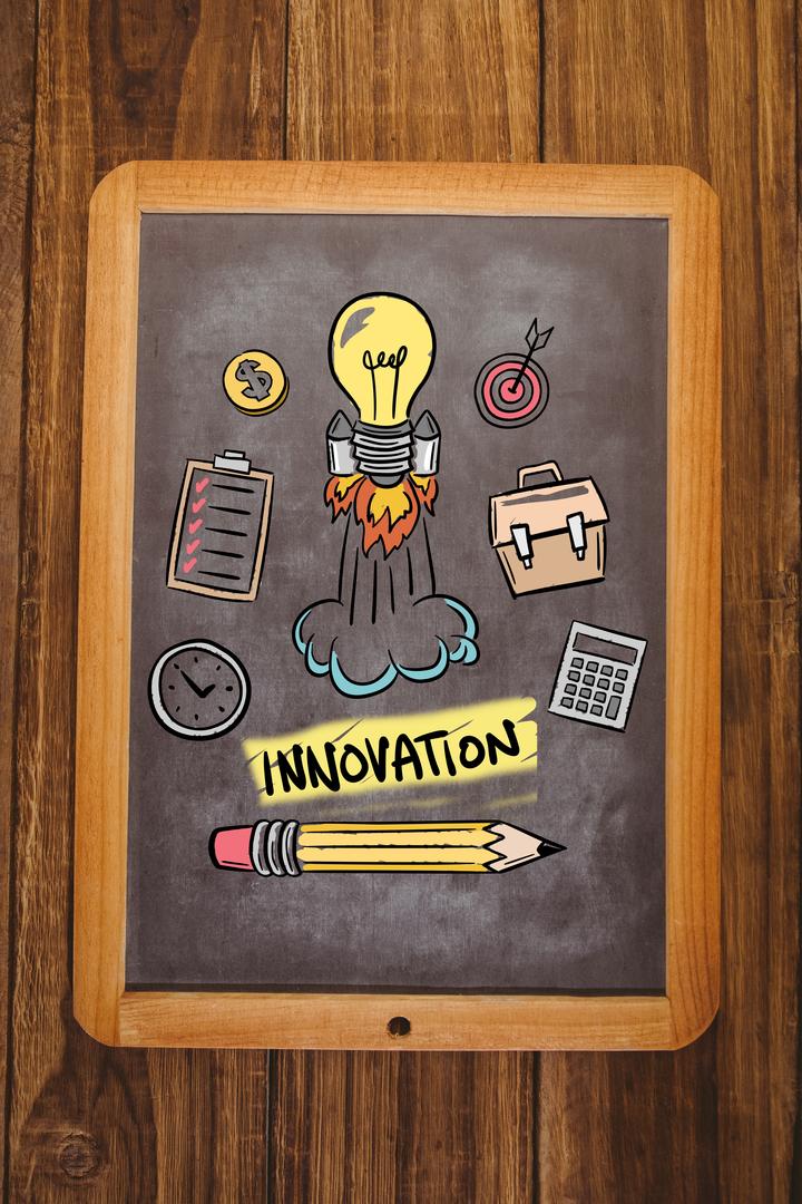 Innovation graphic on chalkboard - Free Images, Stock Photos and Pictures on Pikwizard.com
