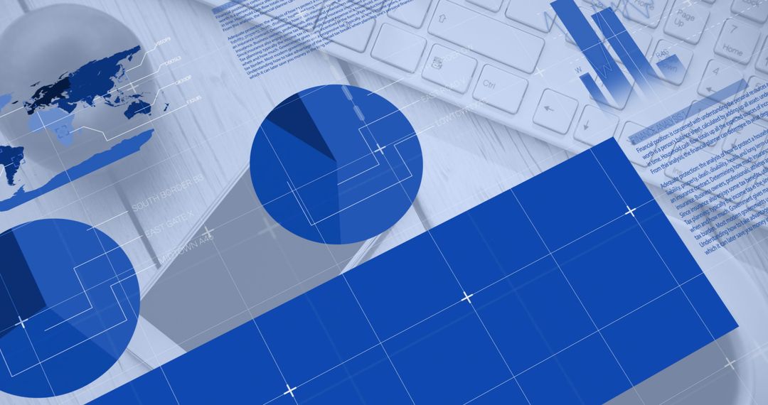 Abstract Data Analytics and Technology Concept on Workplace