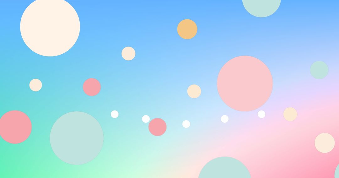 Colorful Dots on Pastel Gradient Background