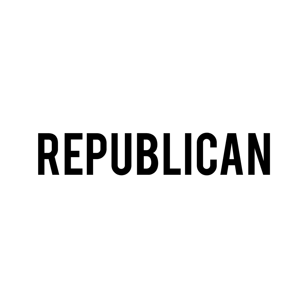 Transparent Republican Text Illustration for Branding