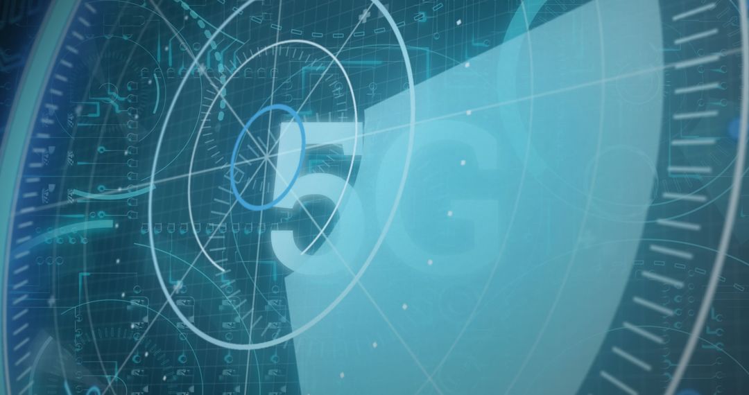 Abstract Digital Interface with 5G Technology Graphics