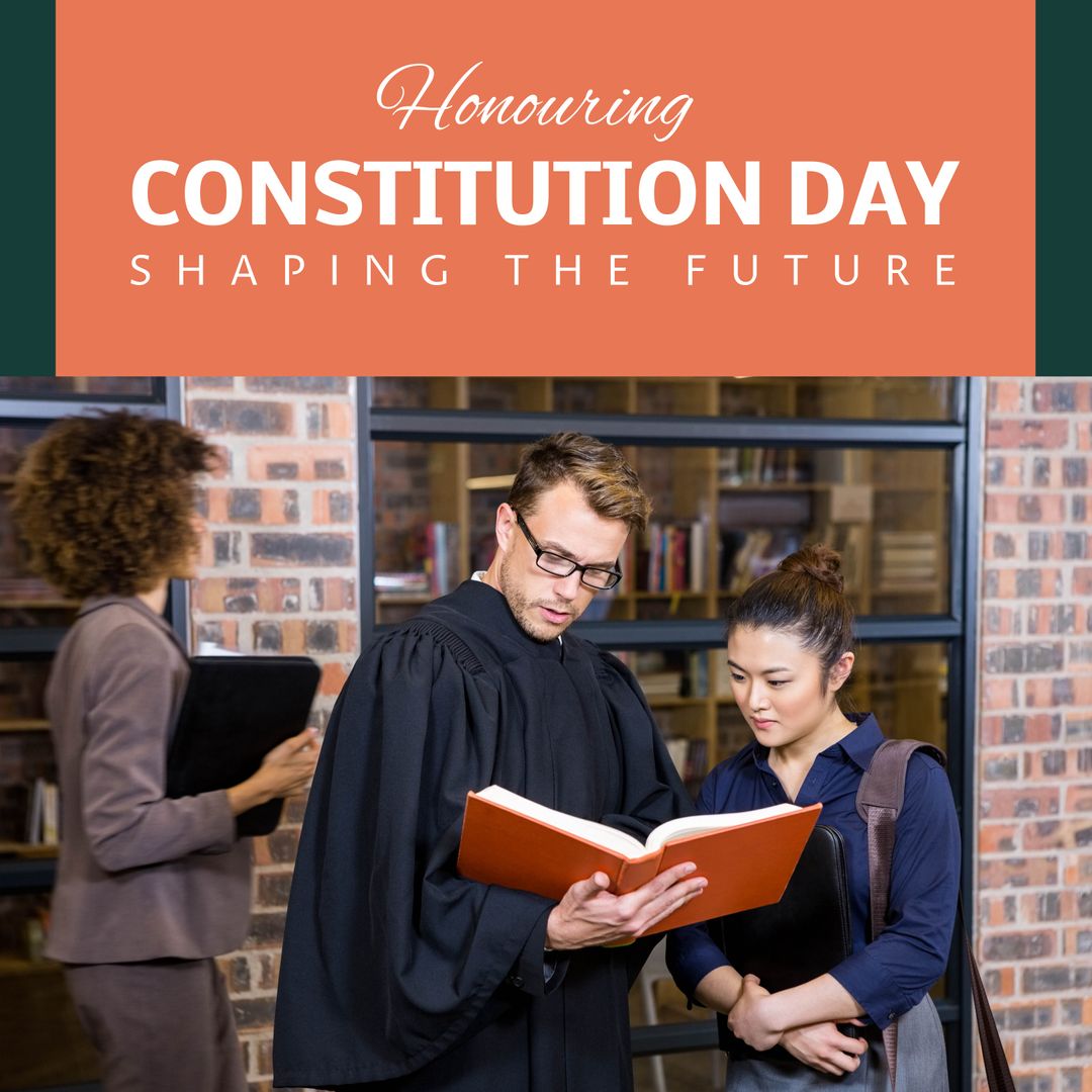 Diverse Professionals Reflecting on Constitution Day