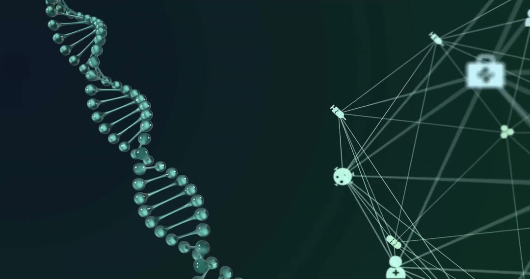 DNA Helix and Digital Network Interface Represent Biotechnology