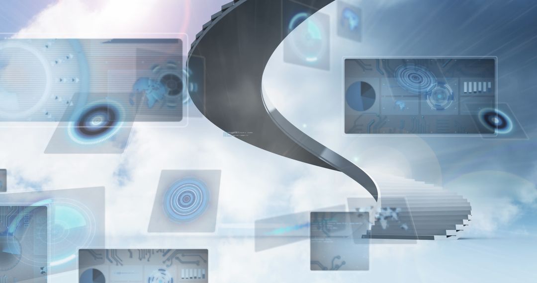 Digital Interface and Data Processing with Abstract Elements - Free Images, Stock Photos and Pictures on Pikwizard.com