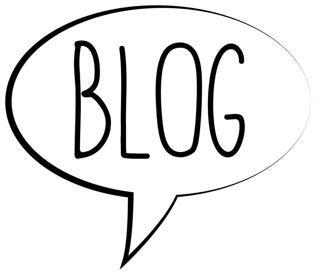 Prominent Speech Bubble with Clear Background for Blogging