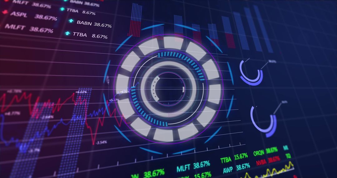 futuristic data analysis with rotating scanner - Free Images, Stock Photos and Pictures on Pikwizard.com