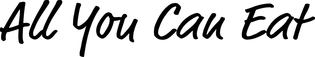 All You Can Eat Text Vector on Transparent Background